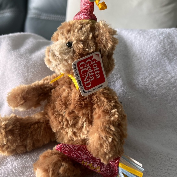 NWT VINTAGE GUND CONFETTI BIRTHDAY BEAR - Picture 2 of 10